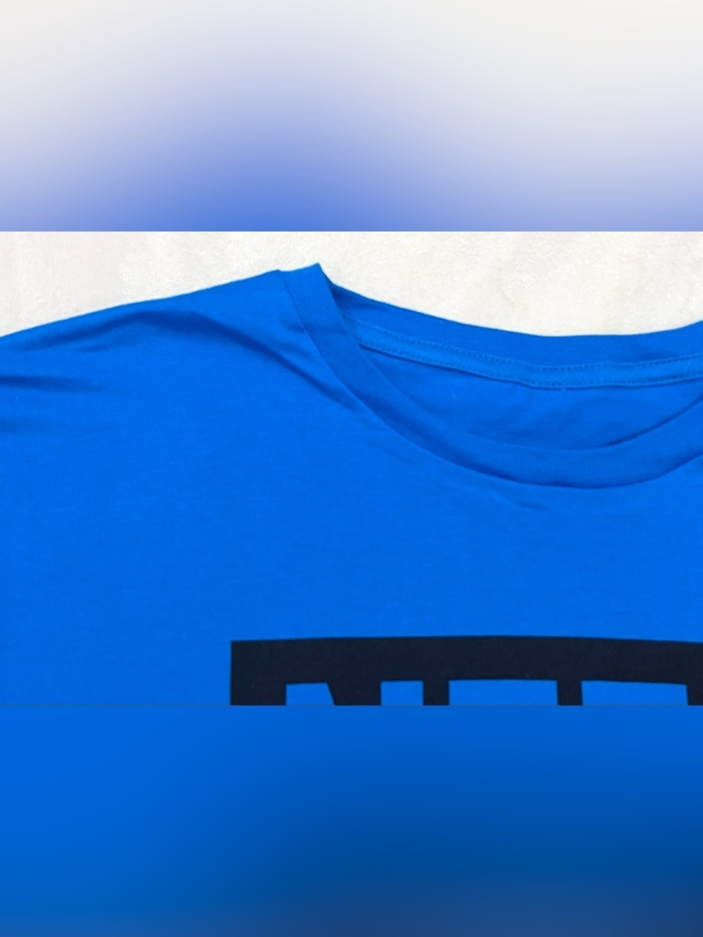 Neff Men's Graphic Logo Short Sleeve Tee in Bright Blue with Black Box T-shirt - Picture 5 of 16